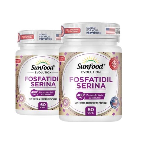 KIT 2 FOSFATIDILSERINA 400MG 60 CAPS SUNFOOD EVOLUTION
