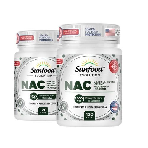 KIT 2 NAC SELENIO MOLIBDENIO MAGNESIO 120 CAPS SUNFOOD EVOLUTION
