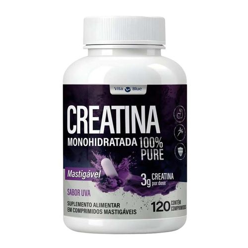 Creatina Sabor Uva 120 Comprimidos Mastigáveis Uva 120 Comprimidos