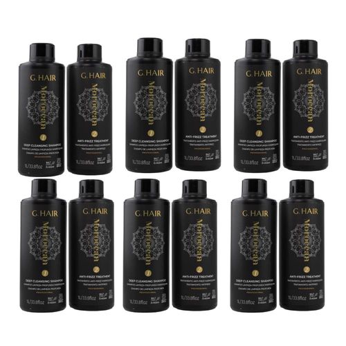 Kit G.Hair Escova Progressiva Marroquina 6 (2 x 1 Litro)