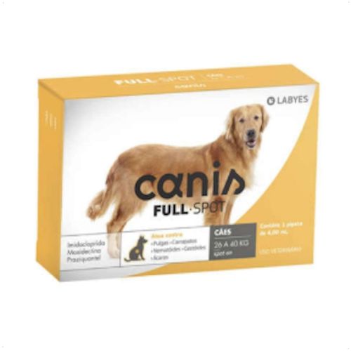 ANTIPULGAS E VERMIFUGO CANIS FULLSPOT CÃES DE 26 A 40KG 4,00ML