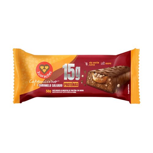 Barra de Proteína Caramelo Salgado 3 Corações 50g