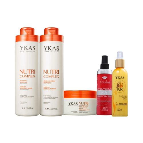 Kit Ykas Nutri Complex Trio Grande + All In One + Btx Líquid