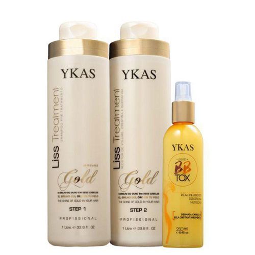 Kit Ykas Gold Progressiva (2 x 1 L) + Bbtox Líquido 250ml