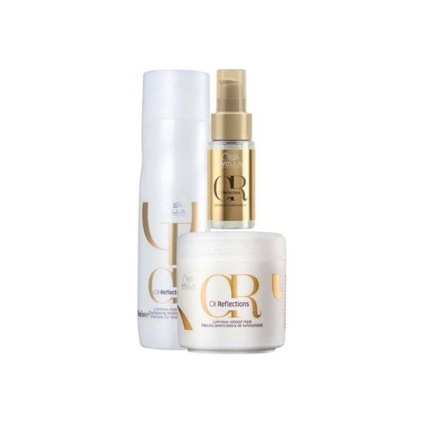 Kit Wella Oil Reflections Shampoo + Oleo 30 ml + Máscara