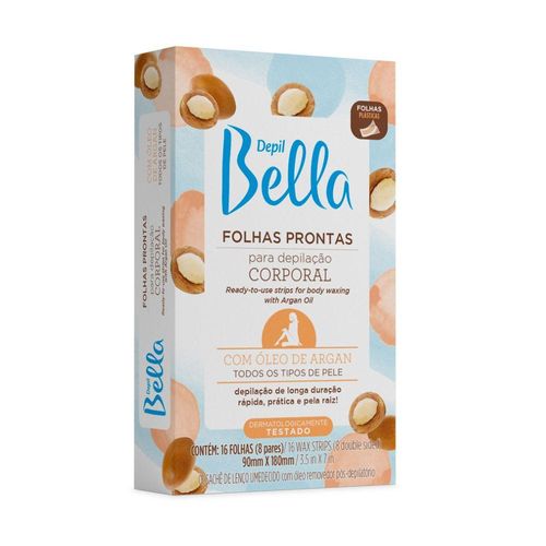 Depil Bella Folhas Depilação Corporal Oleo de Argan 16 Un