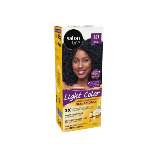 Coloração Salon Line Light Color 1.0 Preto Azulado