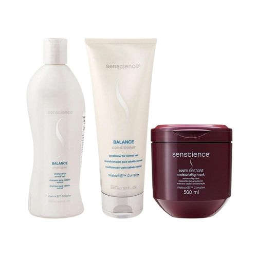 Kit Senscience Balance Shampoo+Cond+Inner Hidratação 500 ml
