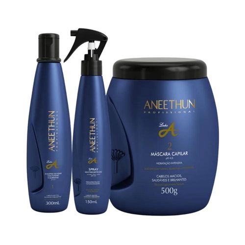 Kit Aneethun Linha A Shampoo + Máscara + Spray