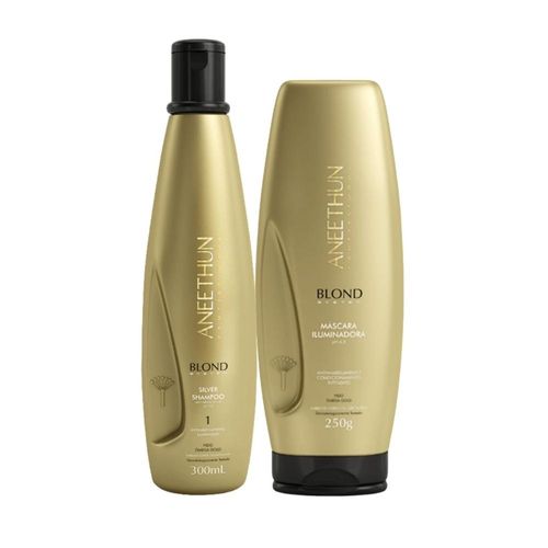 Kit Aneethun Blond Shampoo Silver + Máscara Iluminadora