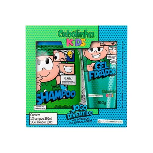 Kit Cia da Natureza Cebolinha Shampoo 3em1 Gel Fixador 180g