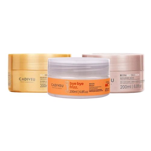 Kit Cadiveu Cronograma Capilar Hidra Nutri Reconst 3x200ml