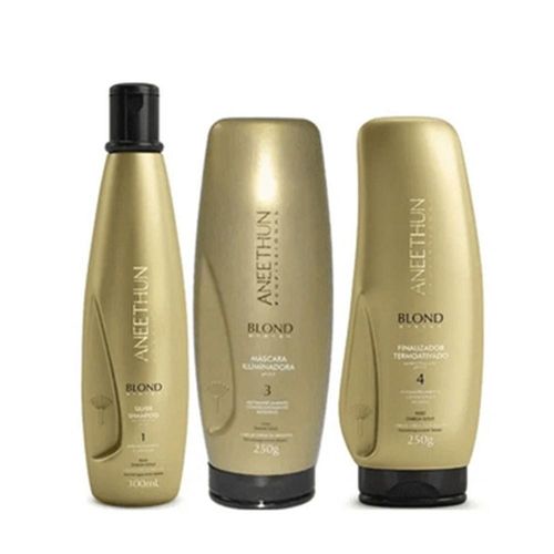 Kit Aneethun Blond Shampoo Silver + Máscara + Finalizador
