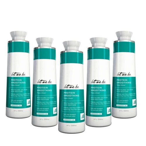 Kit Let Me Be Smoothing Treatment Escova Progressiva 5 x 1 L