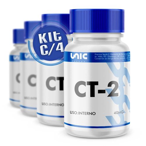Kit 4 frascos CT-2 Colágeno Tipo II 40mg 90 Cápsulas 30 Cápsulas (CADA) 90 Cápsulas