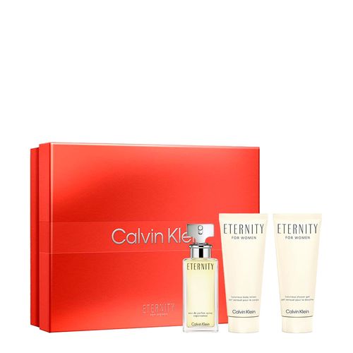 Kit Calvin Klein Eternity Feminino - Eau de Parfum 50ml + Body Lotion 100ml + Shower Gel 100ml Kit