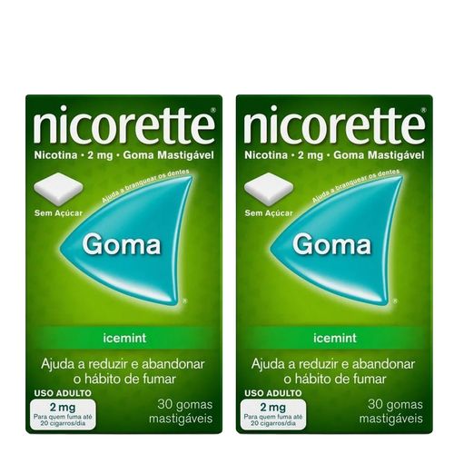Kit-Nicorette-Para-Parar-de-Fumar-2mg-30-Goma-Mastigaveis-2-Unidades