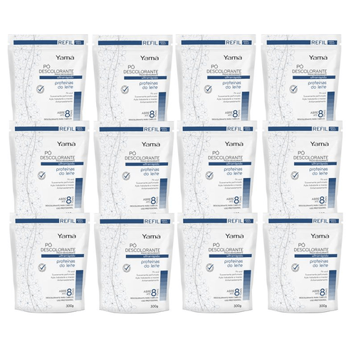 Kit Pó Descolorante Proteínas Do Leite Refil  300g com 12/Un