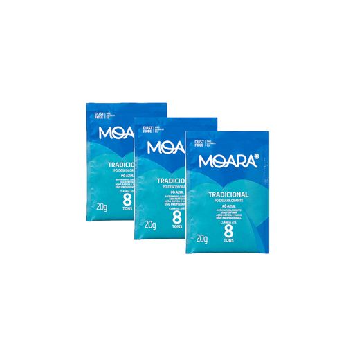 Kit Com 3 - Pó Descolorante Moara Tradicional 20g Yamá