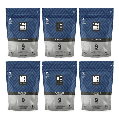 Kit Pó Descolorante Yamá Platinado Refil  300g com 6/Un