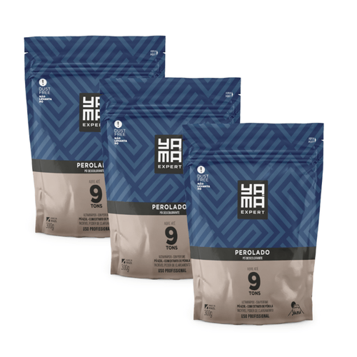 Kit Pó Descolorante Yamá Perolado Refil 300g com 3/Un Kit Pó Descolorante Yamá Perolado Refil 300g com 3/Un