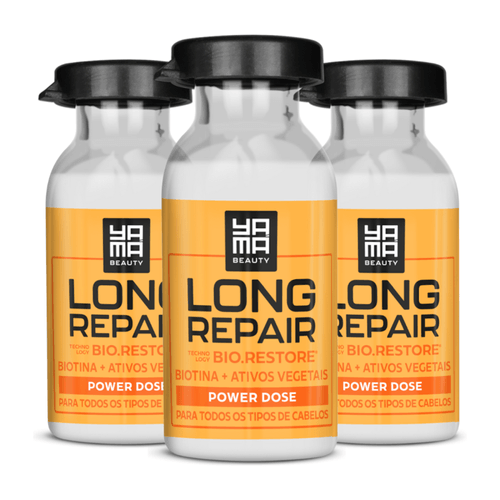 Kit 3 Ampola Fortalecedora Long Repair 18ml Yamá