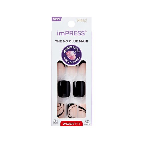 Unha Postiça ImPRESS Wide Black Dress  - Kiss New York Unha ImPRESS Wide Black Dress  - Kiss New York