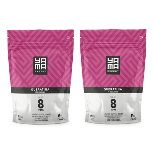 Kit C/2 Pó Descolorante Queratina Refil 300g Yamá