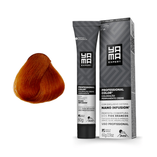 Coloração Prof Nano Infusion 7.4 Louro Médio Acobreado Yamá