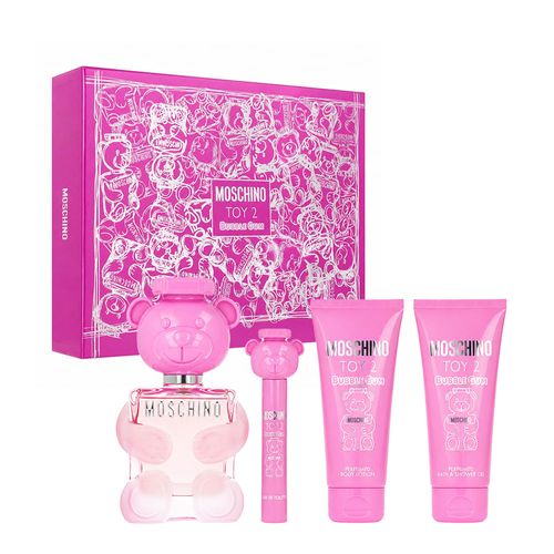 Kit Moschino Toy 2 Bubble Gum Woman Edt 100ml + 10ml + Bl 100ml + Sg 100ml NULO