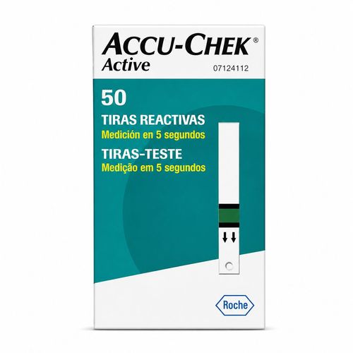 Tiras Reagentes AccuChek Active Roche 50 Unidades Glicemia