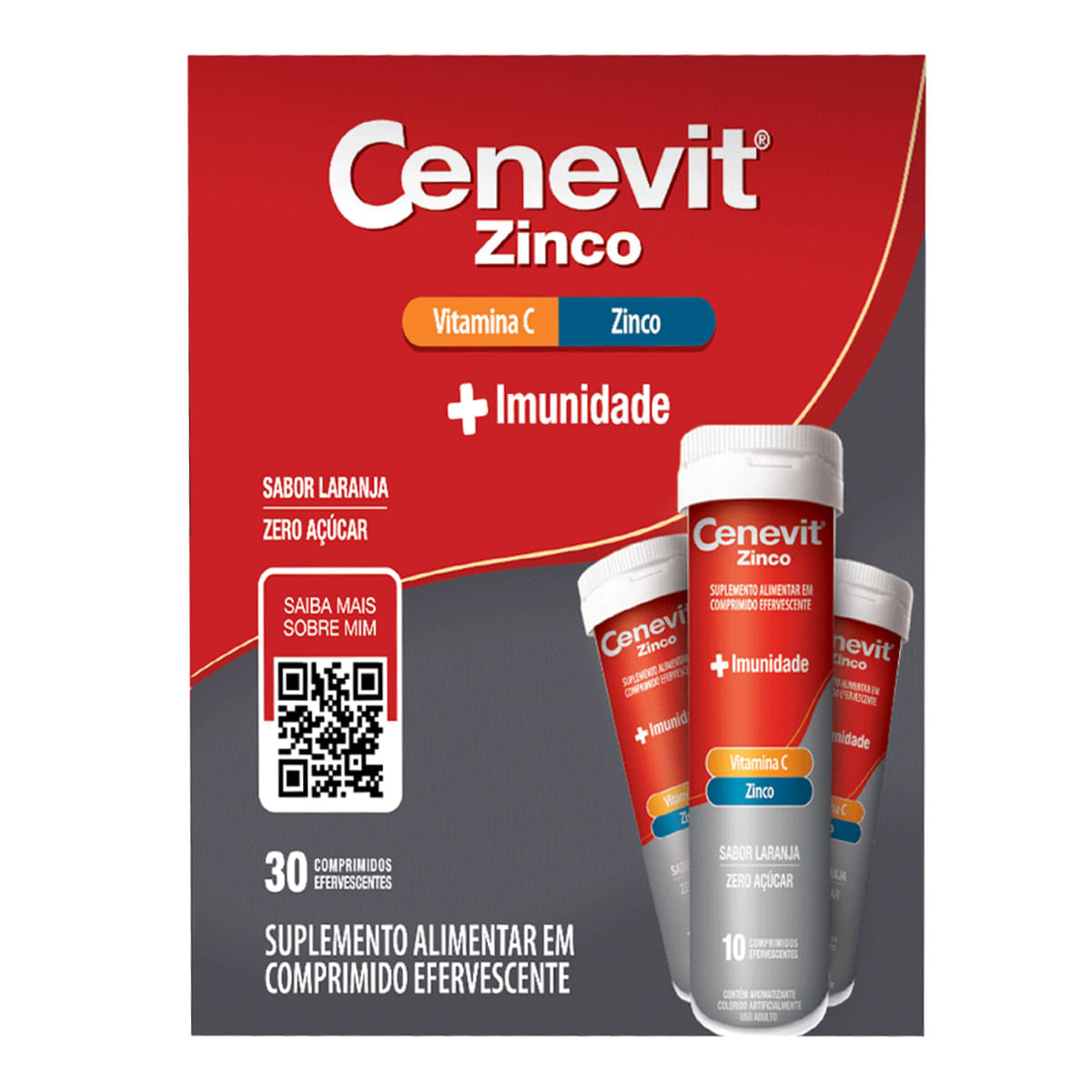 Vitamina C Cenevit Zinco Efervescente 1g Legrand 30 Comprimidos
