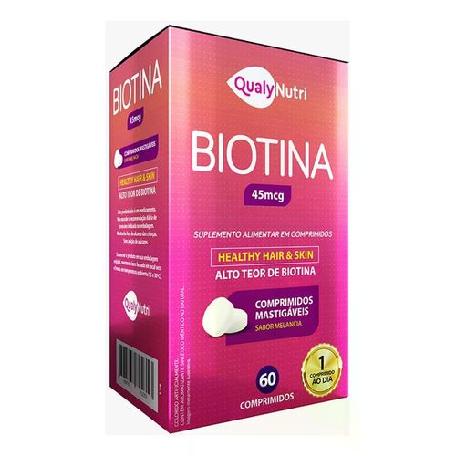 BIOTINA 45MCG 60CPR MASTIGAVEIS QUALYNUTRI
