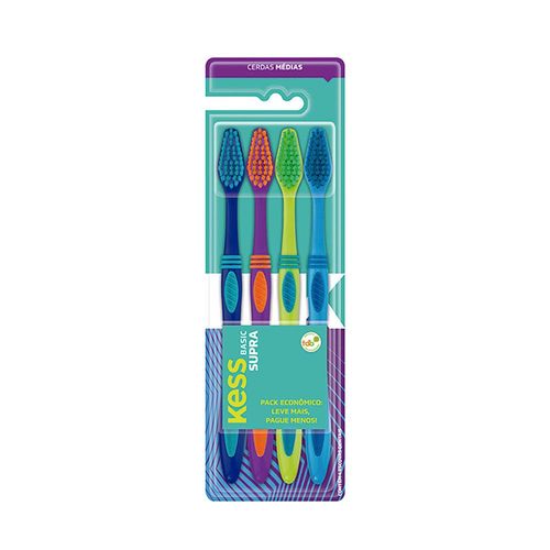 KESS PACK ESCOVA DENTAL BASIC SUPRA (4 UNIDADES)