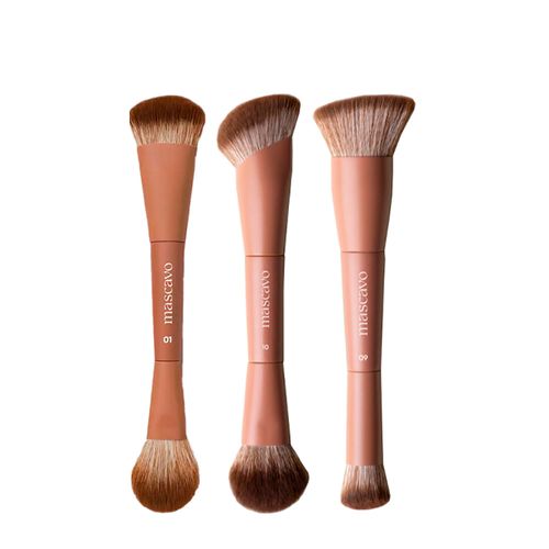 Kit Mascavo Pro Series Pincel de Maquiagem Duplo - 3 Unidades Kit