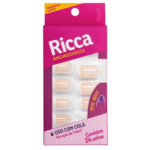 Unhas Ricca Francesinha Nude Ref: 1339