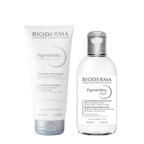 Kit Bioderma Pigmentbio Foaming Cream Sabonete Facial e Corporal 200ml + Água Micelar 250ml Kit