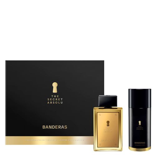 Kit Perfume Banderas The Secret Absolu Masculino - Eau de Parfum 100ml + Desodorante 150ml Coffret