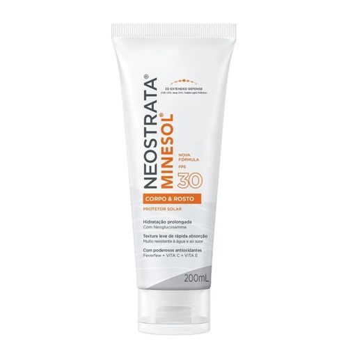 Protetor Solar Minesol Rosto E Corpo FPS30 Neostrata 200ml