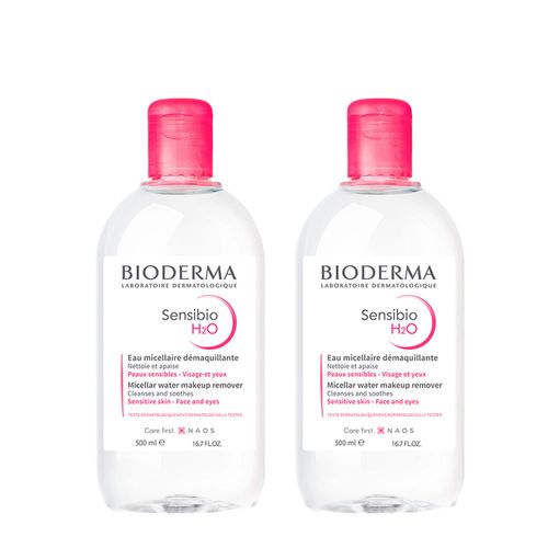 Kit Bioderma Sensibio H20 Água Micelar 500ml 2 Unidades Kit