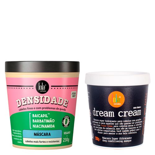 Kit Lola From Rio - Máscara Densidade 230g + Máscara Dream Cream 200g Kit