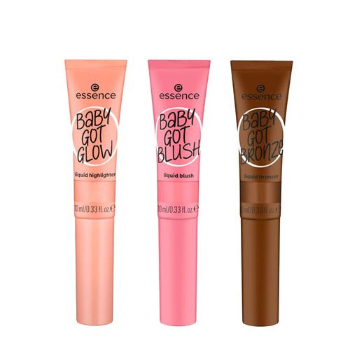 Kit Essence Baby Got Blush 30 Dusty Rose + Iluminador Líquido Glow 30 Breezy Bronze + Bronzer Líquido Bronze 40 Tan-Tastic Kit