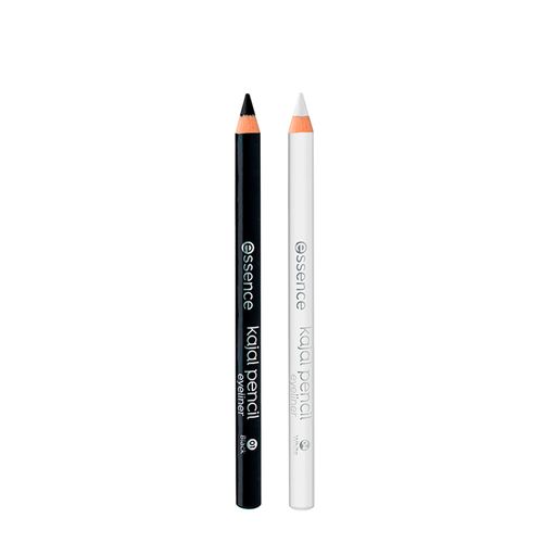 Kit Essence Lápis de Olho Cremoso Matte Kajal 01 Black 1g + Lápis de Olho Cremoso Matte Kajal 04 White 1g Kit