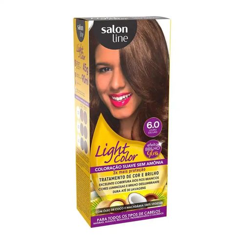 Tintura Salon Line Light Color Cor:6.0 Louro Escuro