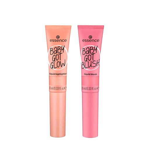 Kit Essence Blush Líquido Baby Got Blush 30 Dusty Rose 10ml + Iluminador Líquido Baby Got Glow 30 Breezy Bronze 10ml Kit