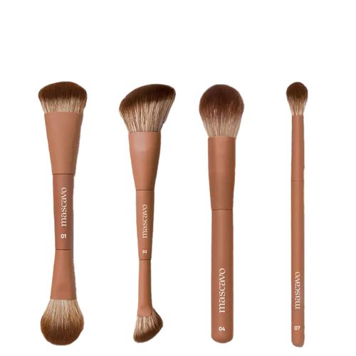 Kit de Pincéis de Maquiagem Mascavo Pro Series Essentials Kit Kit de Pincéis de Maquiagem Mascavo Pro Series Essentials Kit