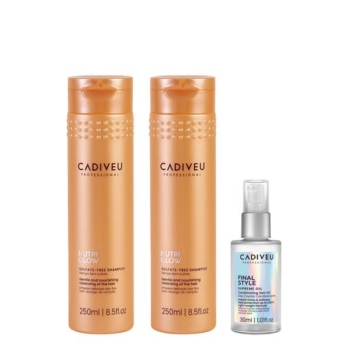 Kit Cadiveu Nutri Glow Shampoo + Condicionador + Óleo Final Style 30ml INATIVO - Kit
