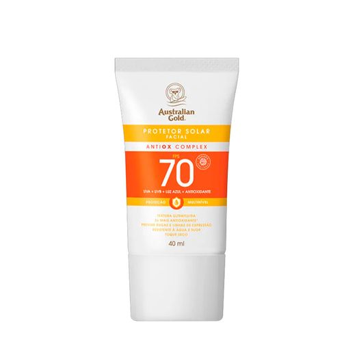 Protetor Solar Facial Australian Gold Antiox Complex Ultrafluido FPS 70 40ml 40 ml