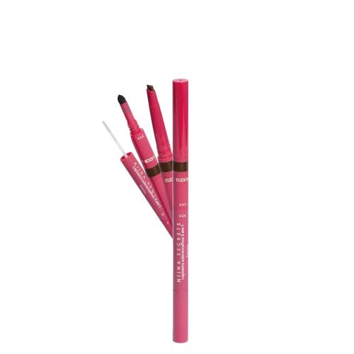 Lapiseira de Sobrancelha 3 em 1 Eudora Niina Secrets Marrom Escuro 1,1g Marrom Escuro