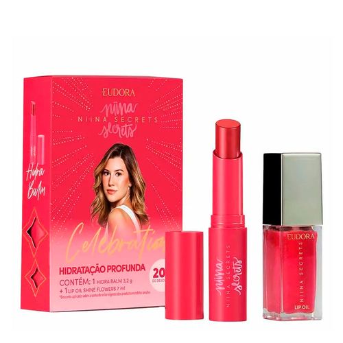 Kit Eudora Niina Secrets Celebration Hydra Balm 3,2g + Lip Oil 7ml Kit